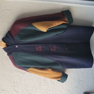 Hoodies multi color wool jacket